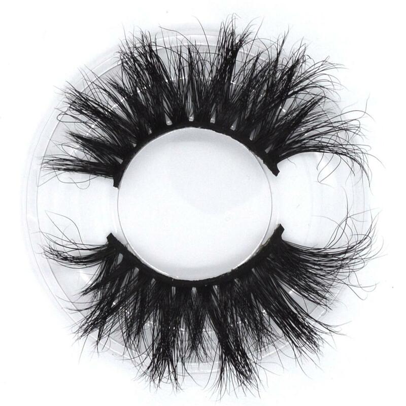 25mm 3D Mink Lashes Square box Packaging Handmade Makeup Dramatic Long Mink Lashes Thick Stirp Resuable 25mm Eyelashes 5D02