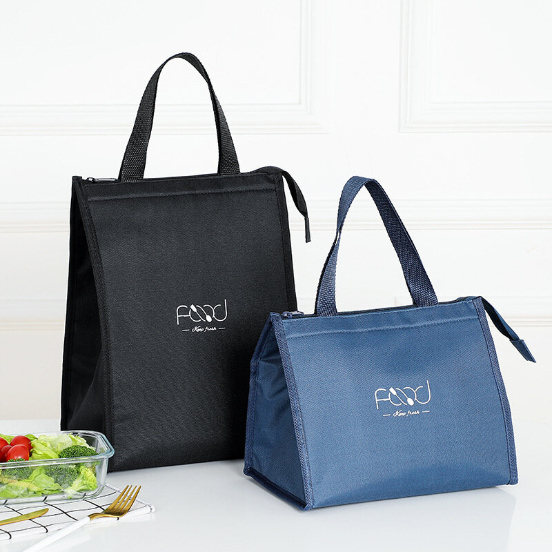 Borsa da pranzo di alta qualità per donna borsa termica per alimenti portatile con cerniera a mano borsa termica per pranzo da viaggio per Picnic impermeabile