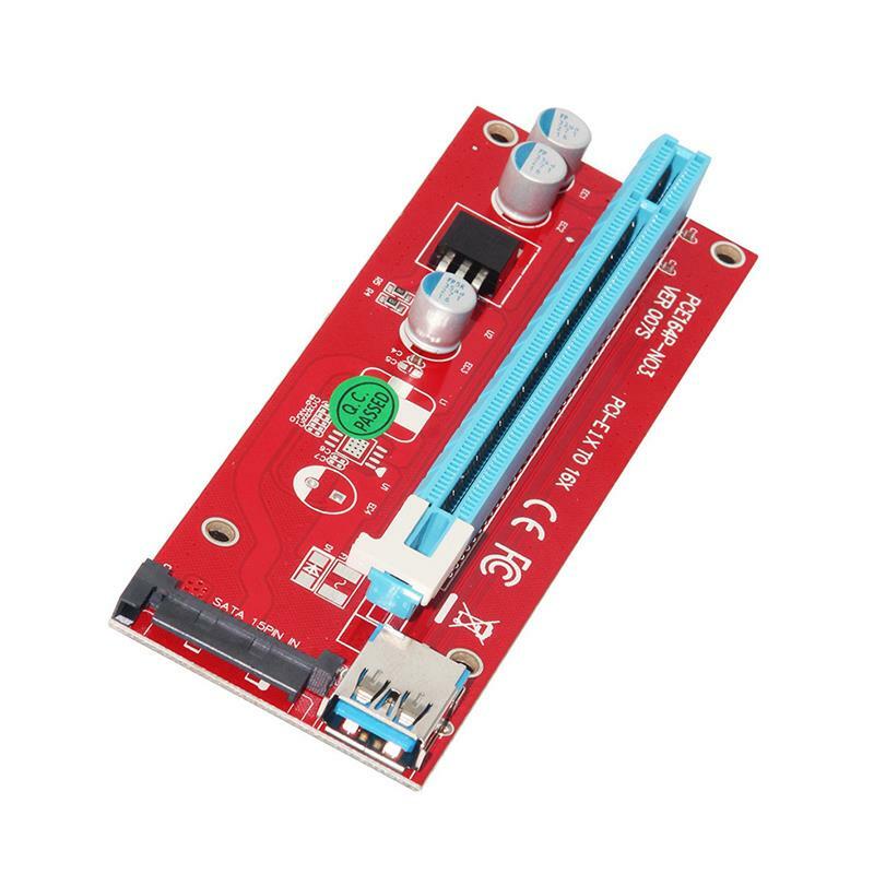 6 Pcs VER007S 60CM USB 3.0 Cable 007S PCI-E Riser Card Extender PCI Express Adapter 5Pin SATA Power for BTC LTC Mining
