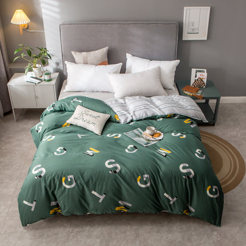 100% algodão casa têxtil conjunto de cama 200ct capa edredão colcha capas tamanho europeu rei rainha