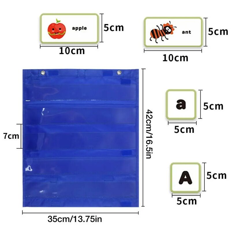 Functionele Magnetische Pocket Grafiek Pleinen 4-Kleur Kaart Magnetische Kaart Zak Met Groen Rood Blauw Geel Voor Teacherstools