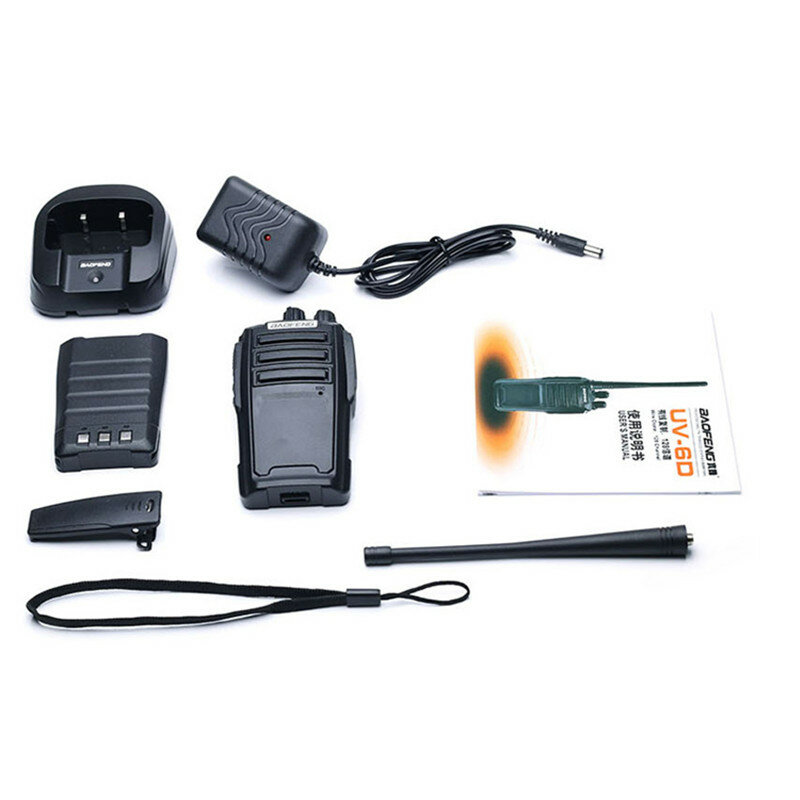 Baofeng UV-6D walkie-talkie 5W a lungo raggio Radio bidirezionale 400-480MHz UHF singolo banda palmare Radio UV6D ricetrasmettitore Interphone