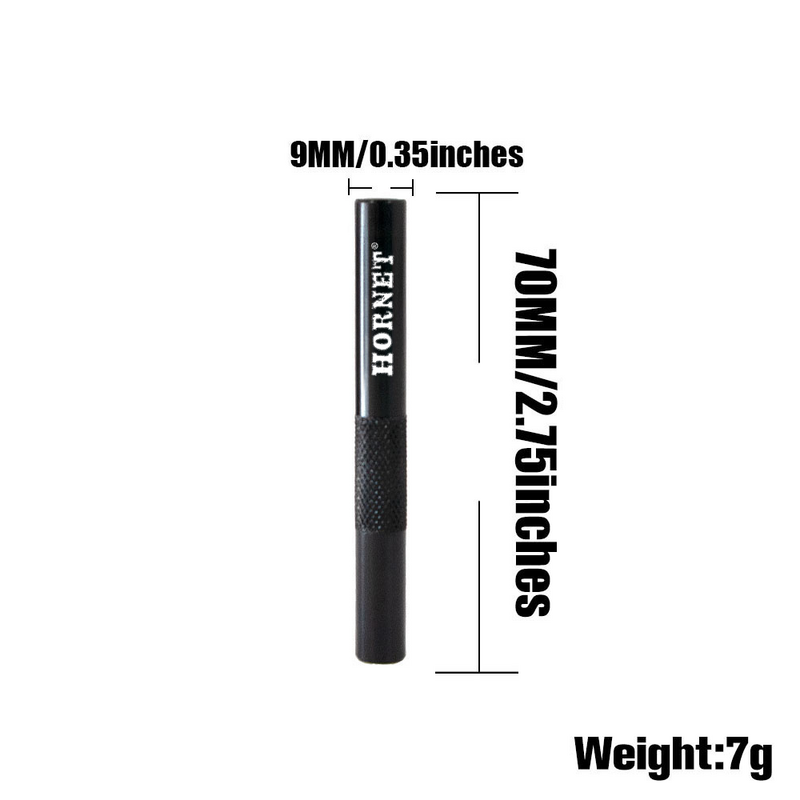 Hornet Pen Style Pelacak Aluminium Snuff Snorter Dispenser 70 Mm Logam Tembakau Snorter Tabung Selang Pipa Asap Aksesoris