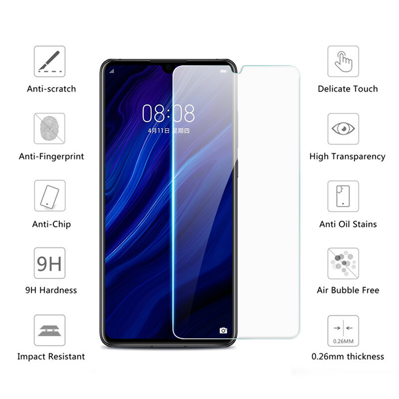 4 pezzi di vetro temperato per Huawei P30 P20 P40 10 Lite Pro proteggi schermo per Huawei Mate 10 20 30 Lite Pro Psmart 2019 pellicola di vetro