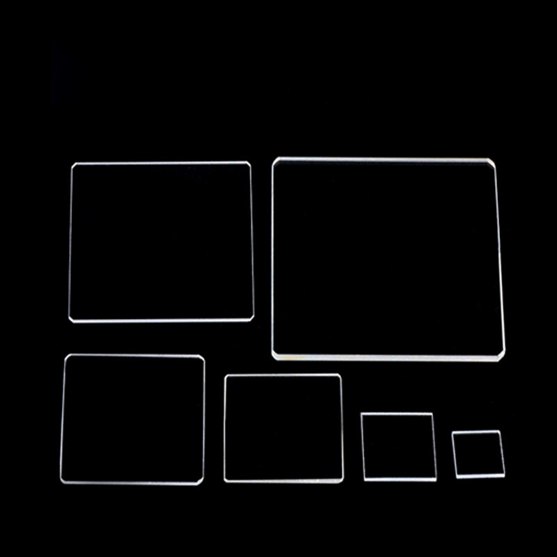 Plaque carrée en verre de Quartz Ultra-mince, spéciale pour la recherche scientifique, détection de Fluorescence ultraviolette Jgs1, personnalisable