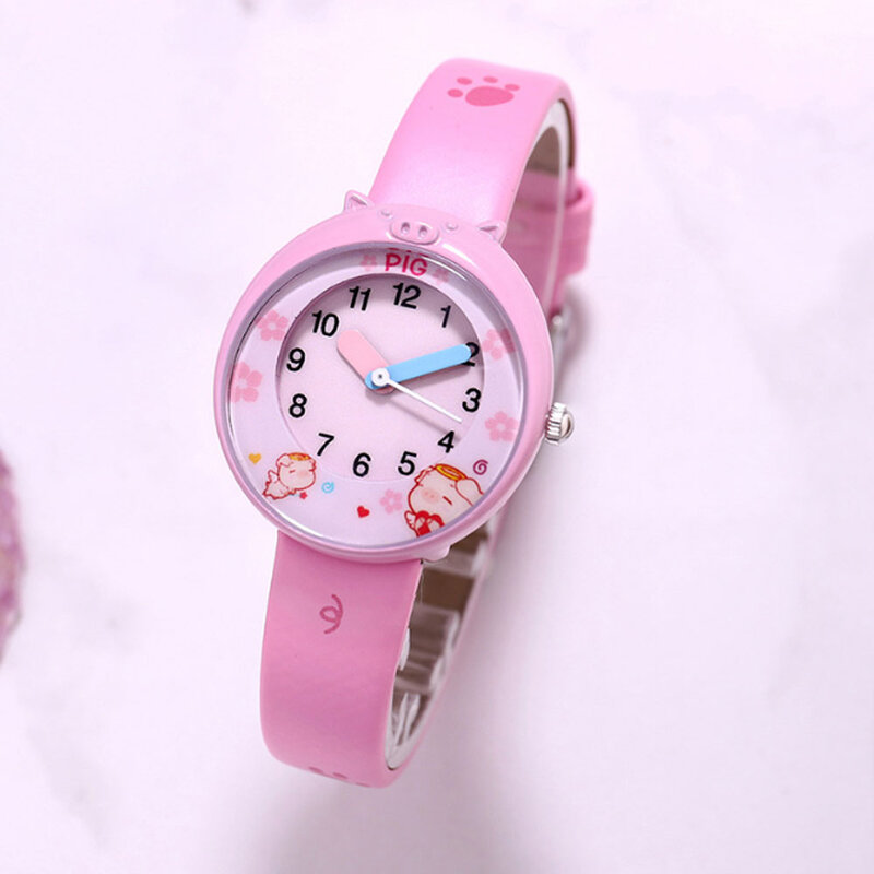 Marka odzieżowa zegarek dziecięcy wyjątkowo kreatywne niebieskie śliczne Piggy Dial wodoodporny uczeń chłopiec dziewczyna prezent zegar kwarcowy Montre Enfant