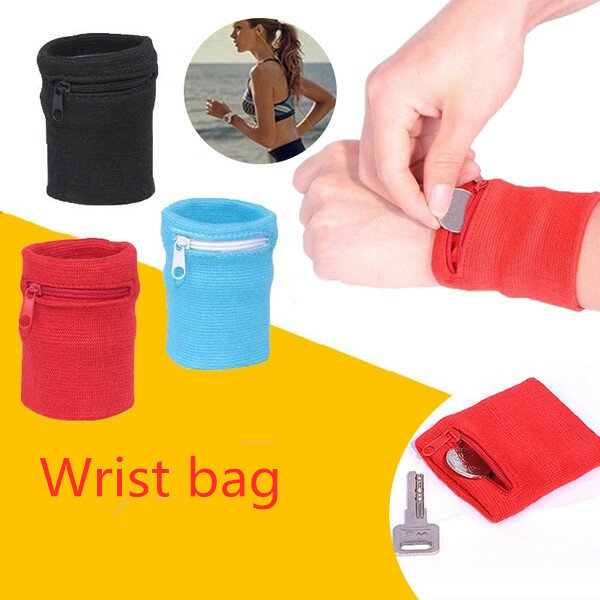 Zipper Wrist Bag Running Sports Arm Band Bag Key Card Storage Bag