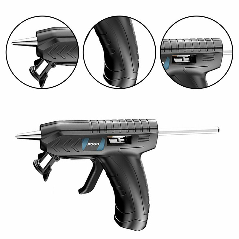 New High Temp Heater Melt Hot Glue Gun 40W DIY Household Industrial Heat Mini Glue Gun USB Recharge With 10pcs 7mm Glue Sticks