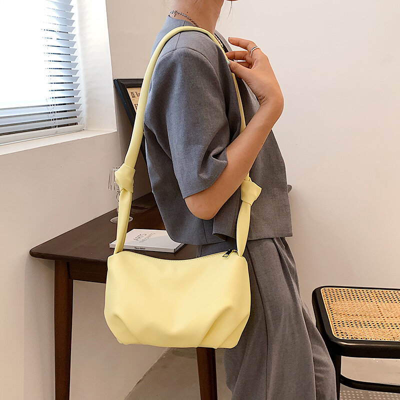 Sacos de mensageiro de couro macio das mulheres simples crossbody sacos para as bolsas de marca sac bolsa de ombro feminina sólida casual hobos saco