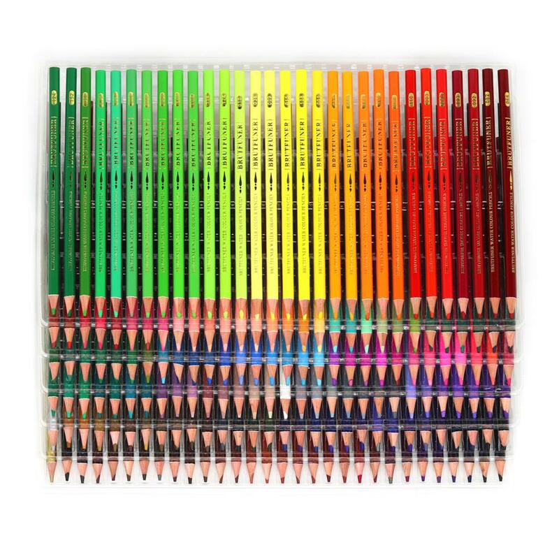 Brutfuner-연필세트, 48/72/120/150/180 색상, 부드러운 수채화 색연필 세트, 수용성 색상, 연필 아티스트 페인트 스케치 용품
