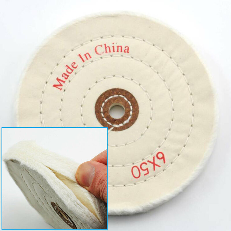 150mm Cloth Polishing Wheel Flannel Cotton Cloth Buffing Pads Polishing Disc For Angle Grinder Polisher