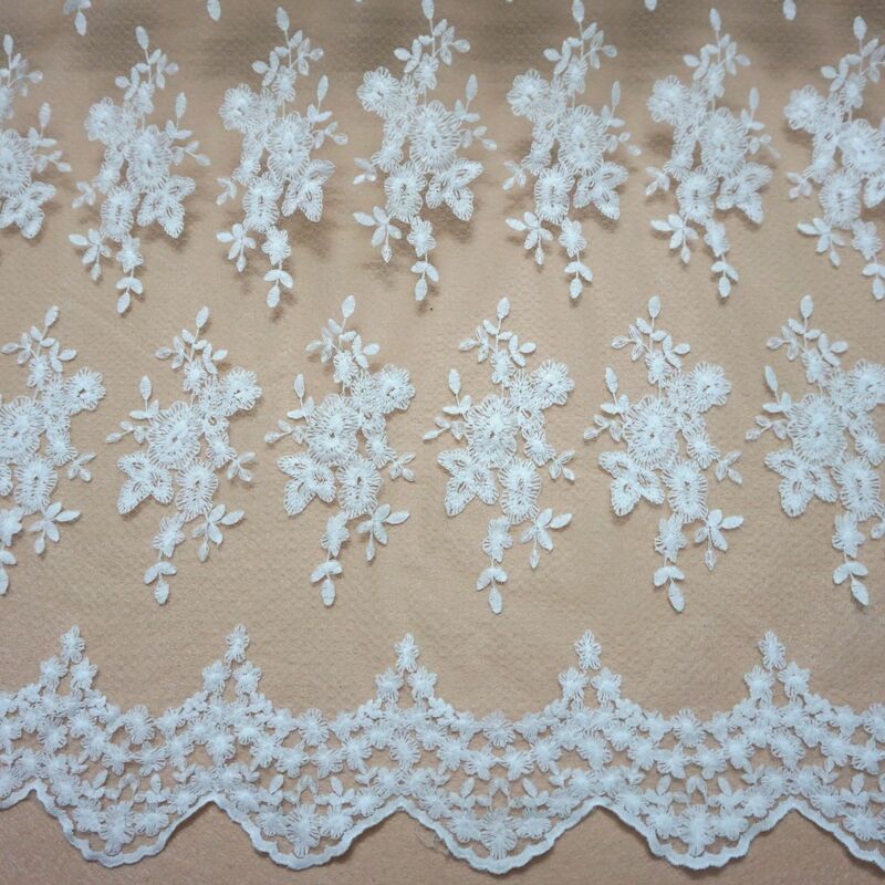 1 Yard Milk silk 130CM wide lace fabric wedding dress lace accessories dress fabric tailor supplies