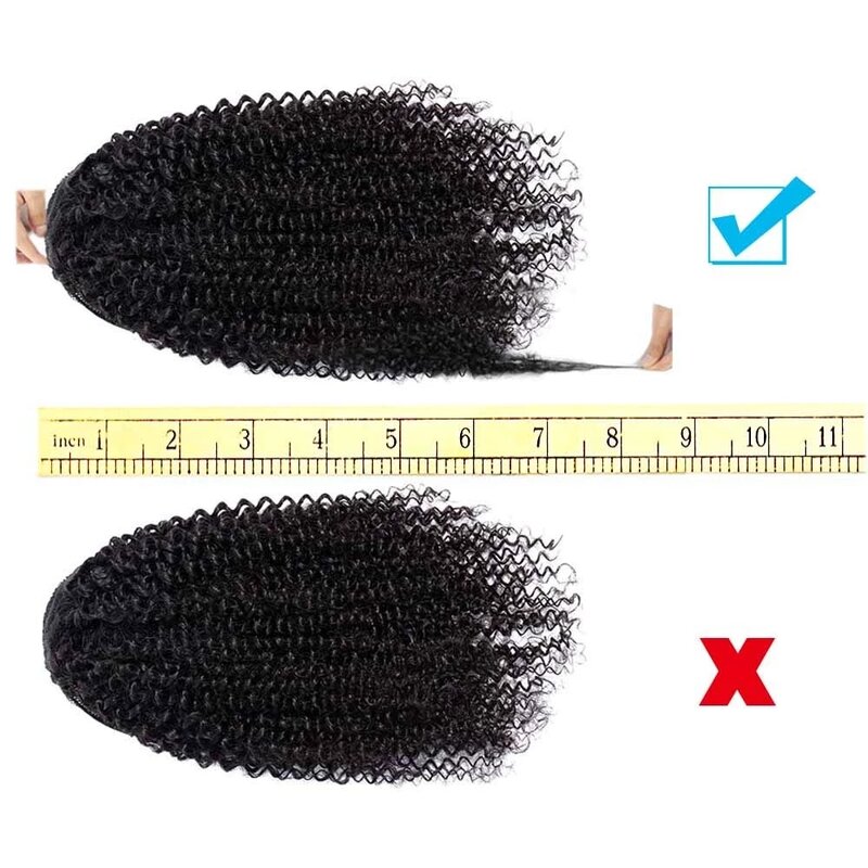 Накладной хвост из натуральных бразильских волос с кудрявыми волосами для женщин