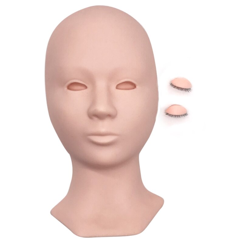 2021 neue Training Mannequin Kopf für Pfropfen Wimpern Verlängerung Praxis Auge Gesichts Dummy Abnehmbare Augenlider Ausbildung Köpfe Modell