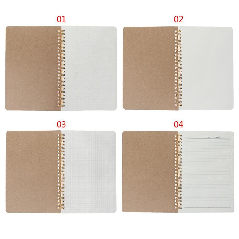 A5 Peluru Notebook Kraft Dot Grid Manajemen Waktu Kosong Buku Spiral Jurnal Mingguan Perencana Sekolah Office Supplies