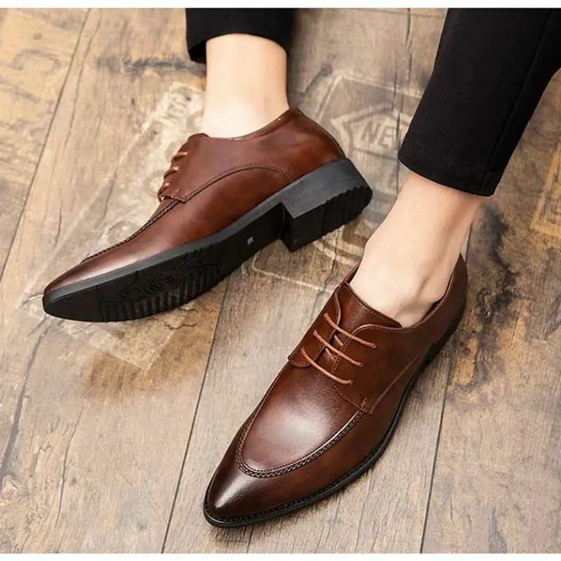 Oxfords Derby – Chaussures en cuir Pour Hommes, confortables, à lacets, classiques, à la mode, 3KC887