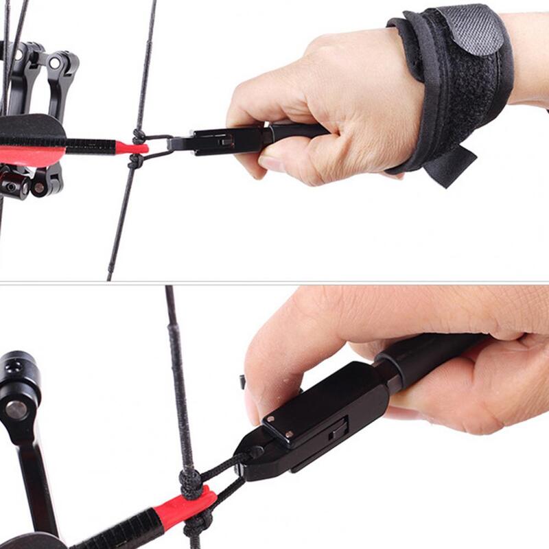 Arco composto cinta pulseira releaser pinça liberação auxílio para tiro com arco e flecha brinquedo