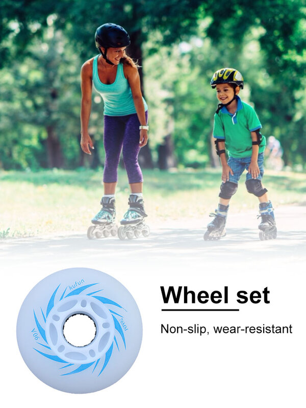 Ruote per pattinaggio in linea luminose pattini in linea colorati pattini a LED ruota leggera per pattini per bambini e adulti accessori per ruote