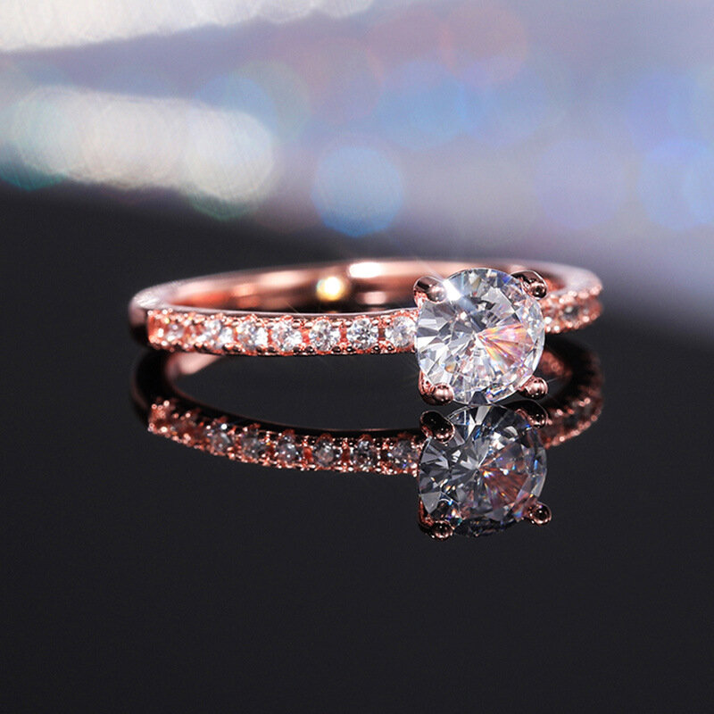 Европейское и американское простое модное женское кольцо из сплава с имитацией бриллианта развлечение и отдых помолвка свадебный банкет