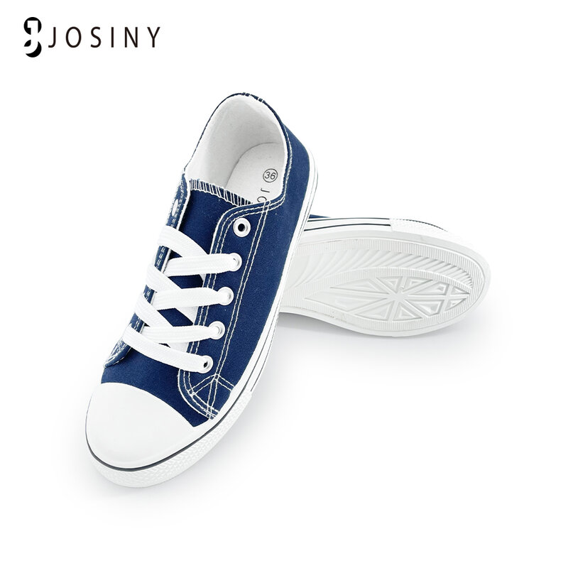 JOSINY-zapatillas de deporte clásicas para mujer, zapatos deportivos de lona, informales, planos, con cordones
