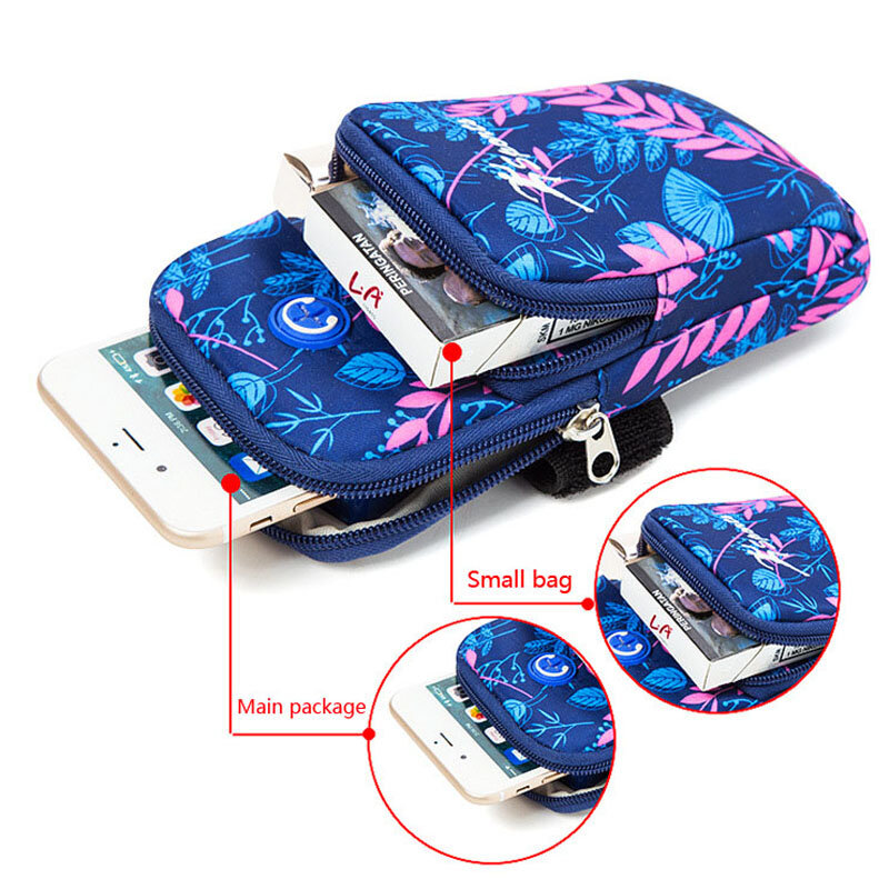 LINWO 2021 Universal Sport Running Arm Cell Phone Bag Case Breathable Jogging Fitness Hiking Pouch Gadget Card Key Holder Pocket