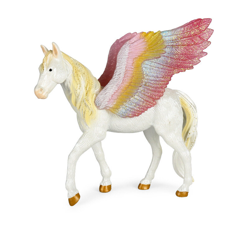 Figura de acción de plástico de PVC para niños, modelo de Animal de simulación, mitología occidental, leyenda, Color, Pegasus, unicornio