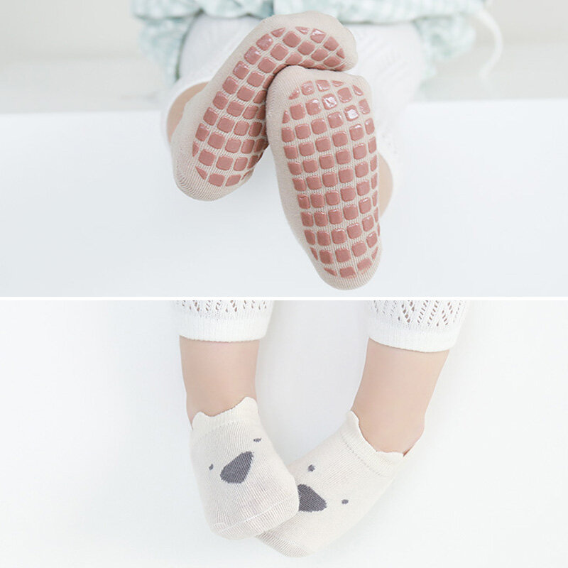 0-5 anos de idade do bebê meias de algodão penteado meias calçado de algodão penteado bebê antiderrapante da criança meias de algodão do bebê crianças meias