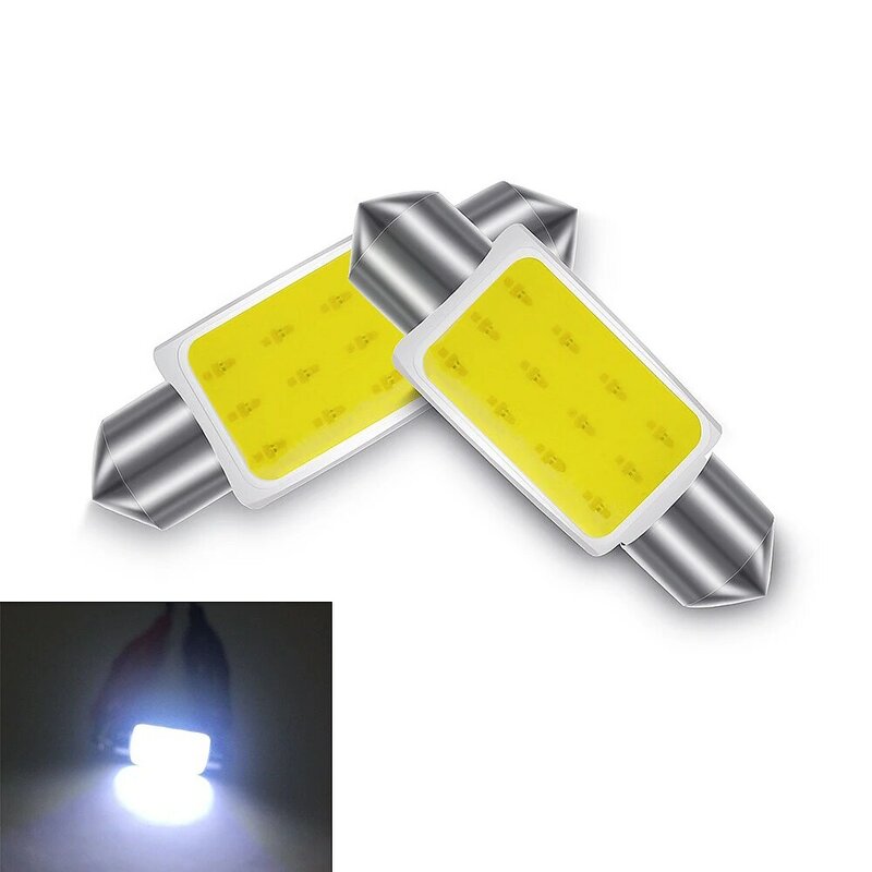 Eliteson-LEDライセンスプレートライト,20個,車の電球用,12V,31mm,36mm,39mm,41mm,白
