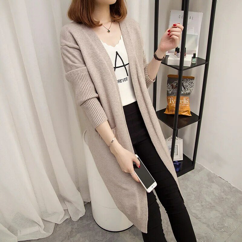spring Autumn New Solid Women Sweater Cardigan Tops Korean  Long Sleeve Knitted Cardigans Ladies Casual Loose Sweaters Tide G234