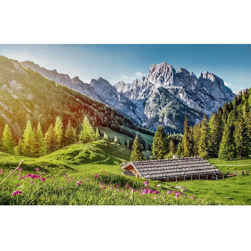 Mùa Hè Ở Alps 5D Họa Tiết Chữ Với Kim Cương Thêu Tranh Gắn Đá Phong Cảnh Moasic PicturesCanvas Nghệ Thuật Treo Tường Trang Trí Nhà