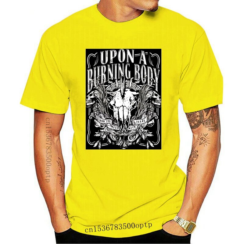 Official Upon A Burning Body Texas T-Shirt Red White Green Genocide The World