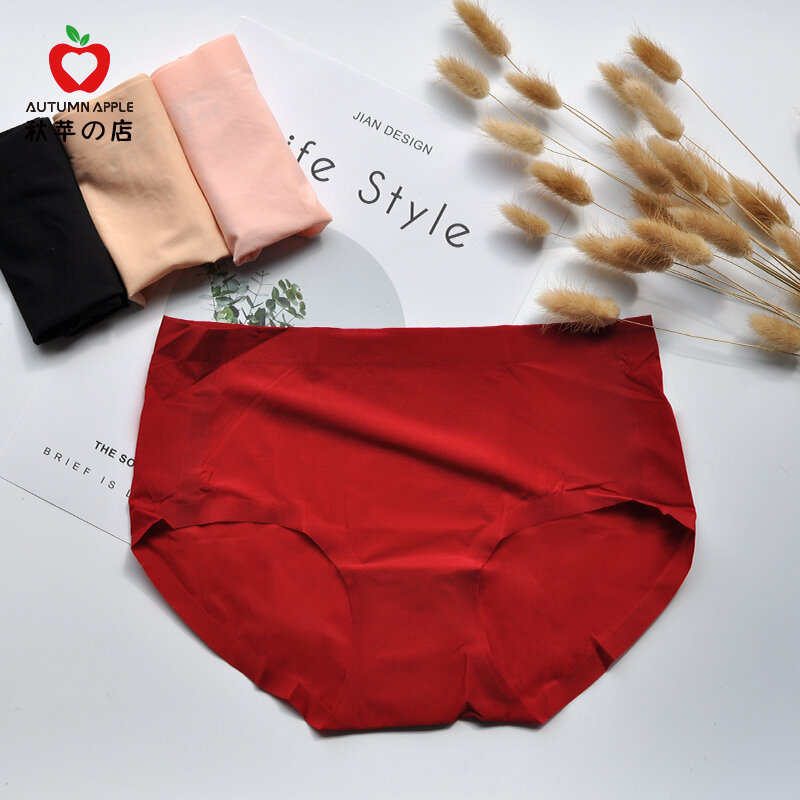 Einfarbig baumwolle unterhose für frau flexible dünne glatte damen unterwäsche durchschnitt größe