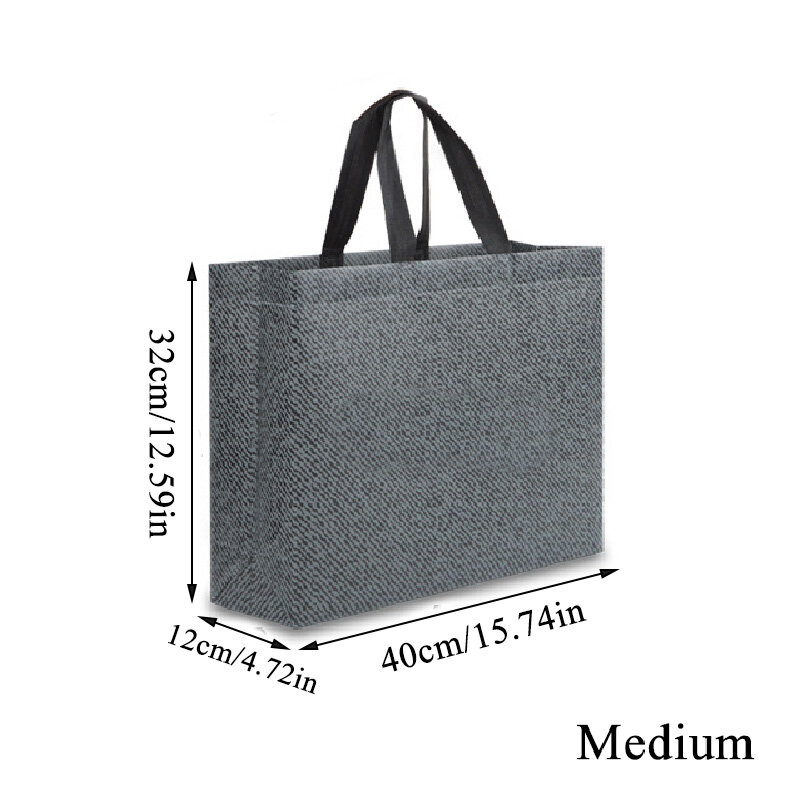 Foldable Shopping Bag Large Capacity Non-woven Reusable Grocery Bags Recycle Handbags Portable Pouch Clothing Shoulder Tote Bags