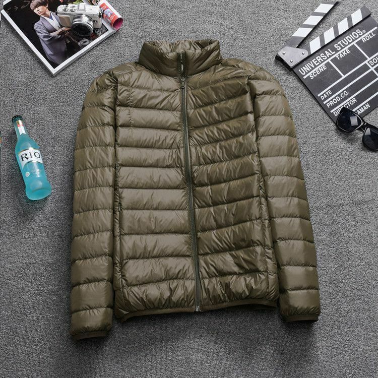 Down Jacket Cotton Padded Jacket Short Outside Wearing Stand Collar Large Casual 2021 Cross Border Autumn and Winter Men