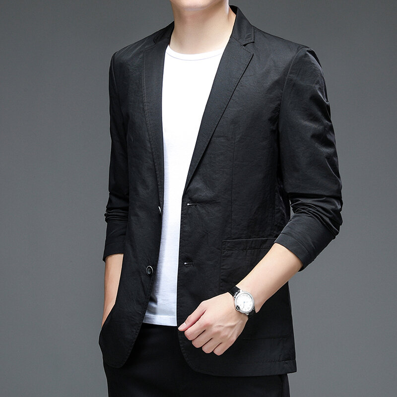 Casual terno masculino versão coreana do terno fino jaqueta masculina 2021 novo outono topo roupas masculinas