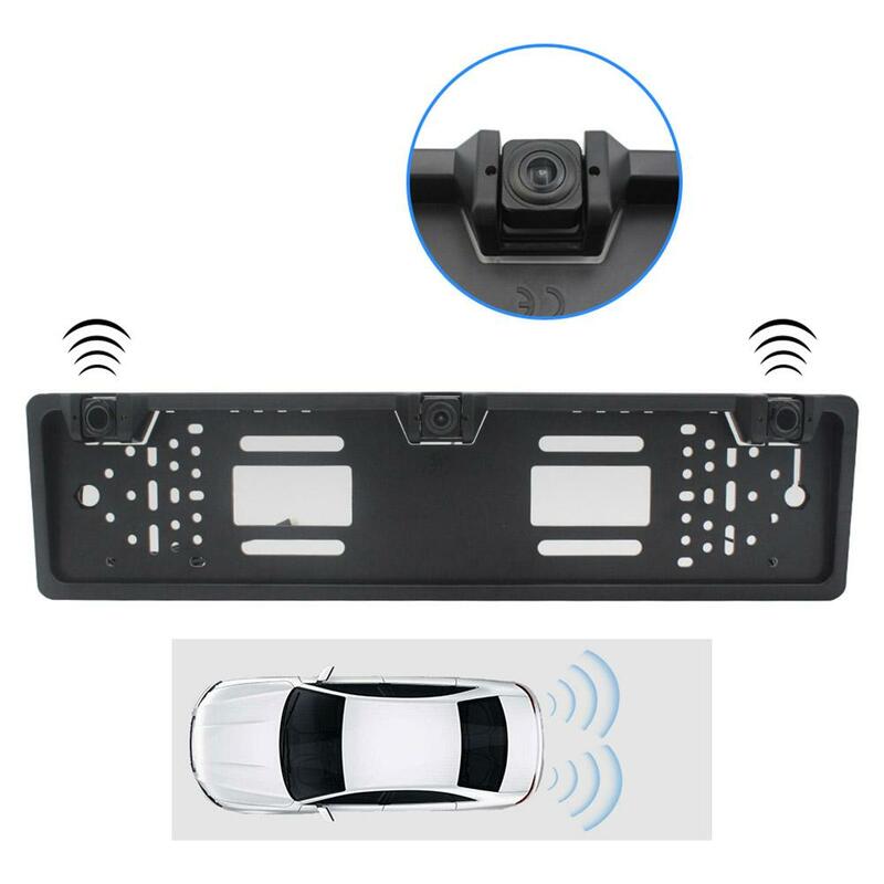 Sensor da placa de licença do carro com câmera de visão traseira automoble reversa câmera de backup sensor de estacionamento do carro