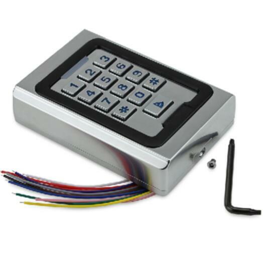 Metal Zinc Alloy Access Control Keypad Standalone Backlight with ID tags optional