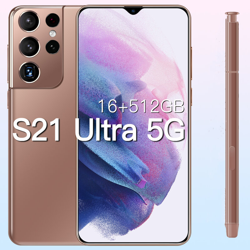 2021 글로벌 버전 Samsug S21Ultra 5G 16GB 512GB 6.7 인치 Android11 스마트 폰 6800mAh 풀 스크린 데카 코어 LTE 네트워크 폰