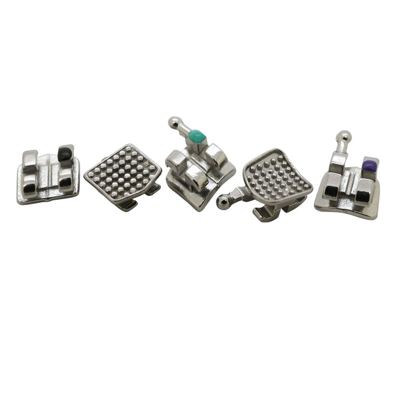10 kits azdent suporte dental ortodôntico metal mini roth mbt 0.022 018 ganchos 3 4 5 20 peças por kit