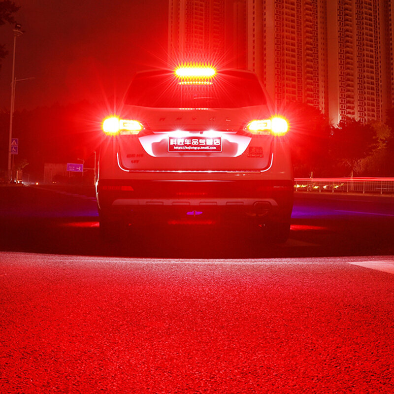 1PC ไฟกระพริบสีแดงรถ LED W21/5W 7443 T20 1157 BA15D 1156 P21W SRCK LED เปลี่ยนหลอดไฟสำหรับรถเบรค/ไฟท้าย12V