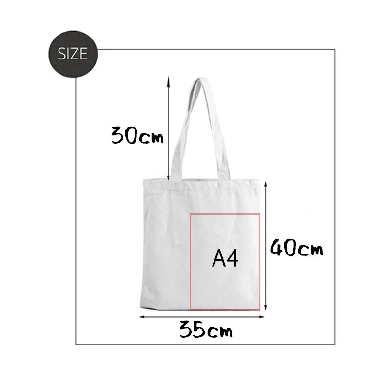 New Arrival Printing Cartoon Animal Shopping Bags Casual Fashion White Girls Tote Bag Women's Tote Bags Handbag