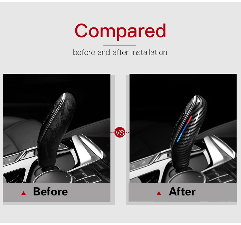 Penutup Kenop Pemindah Gigi Mobil Pelindung Tuas Rem Tangan Dekorasi Interior Otomatis untuk BMW G30 G31 G01 G02 G32 5 Seri X3 G08 G38