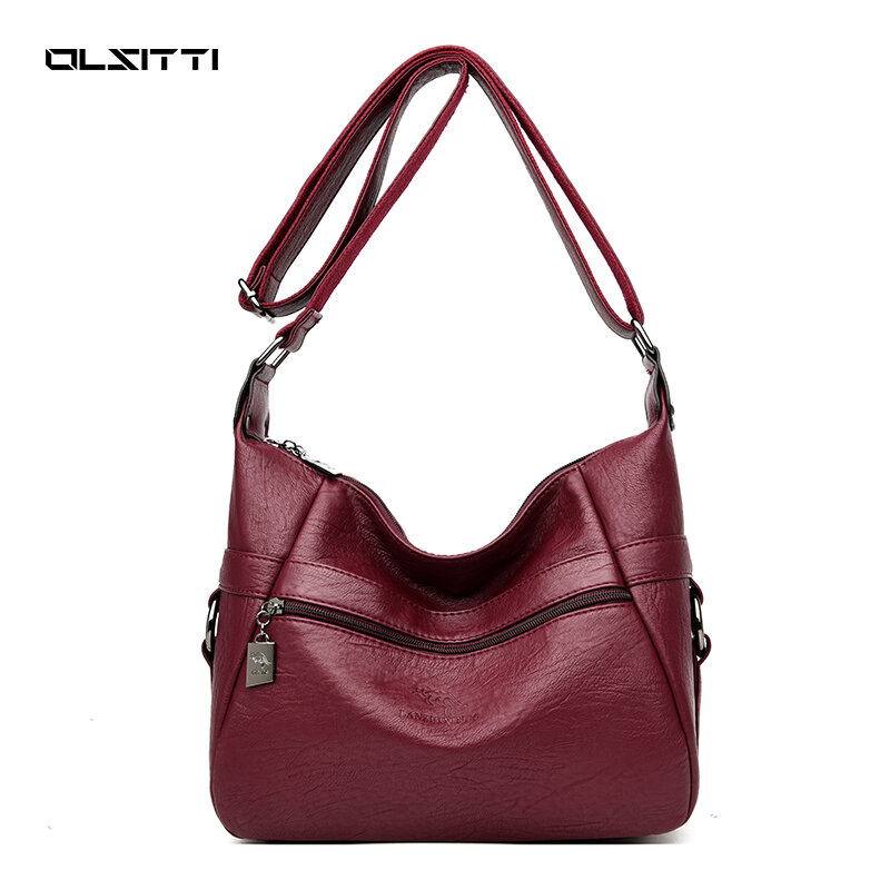 OLSITTI V-Line แฟชั่น Crossbody กระเป๋าผู้หญิง2021หญิงเรียบง่ายสบายๆกระเป๋าถือผู้หญิง Sac หลัก