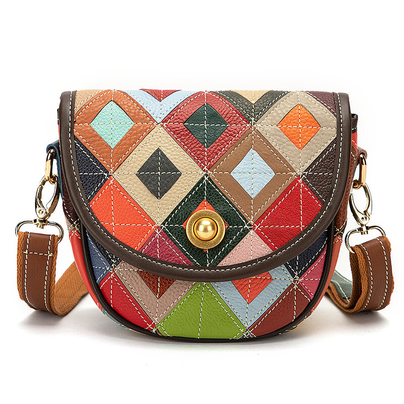 Mini borsa e borsa Shopper fiore da donna in pelle di alta qualità sopra la borsa a tracolla Fashion Color Block Ladies Tote bag 1121