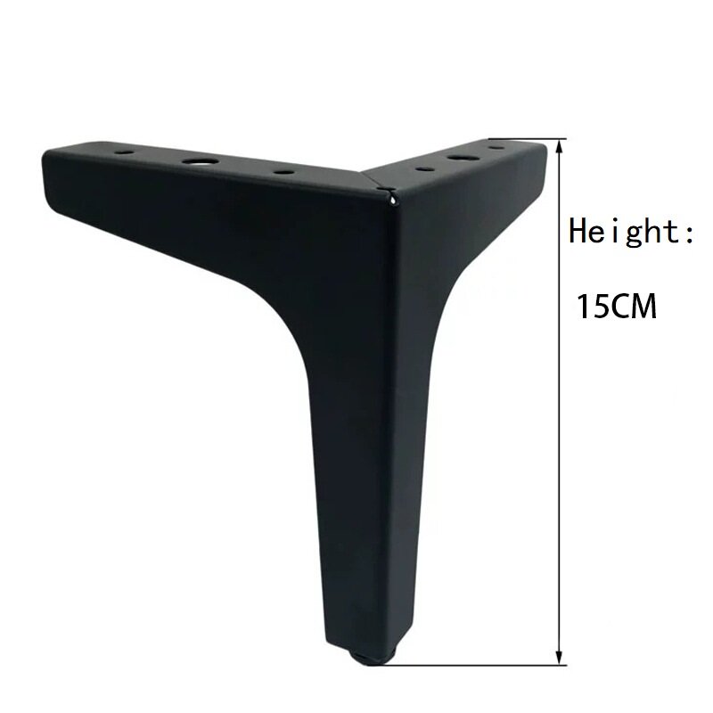 4PCS Furniture Leg High Load Wrought Iron Right-angled Sofa Leg With Screw for Sofa Coffee Desk Cabinet Bed 1pcs