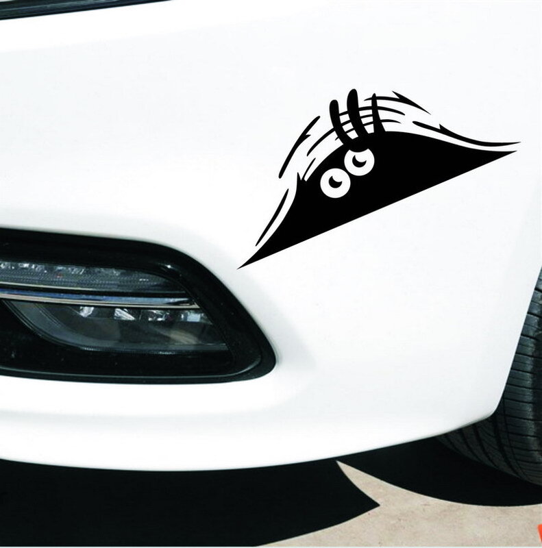 재미 있는 현대 미술 환경 보호 패션 창의력 고품질 방수 자동차 스티커 3D 큰 눈 엿보는 괴물