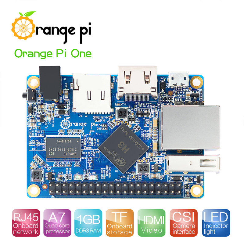 Oranje Pi Een 1Gb H3 Quad-Core, Ondersteuning Android,Ubuntu,Debian Mini Singe Board Computer