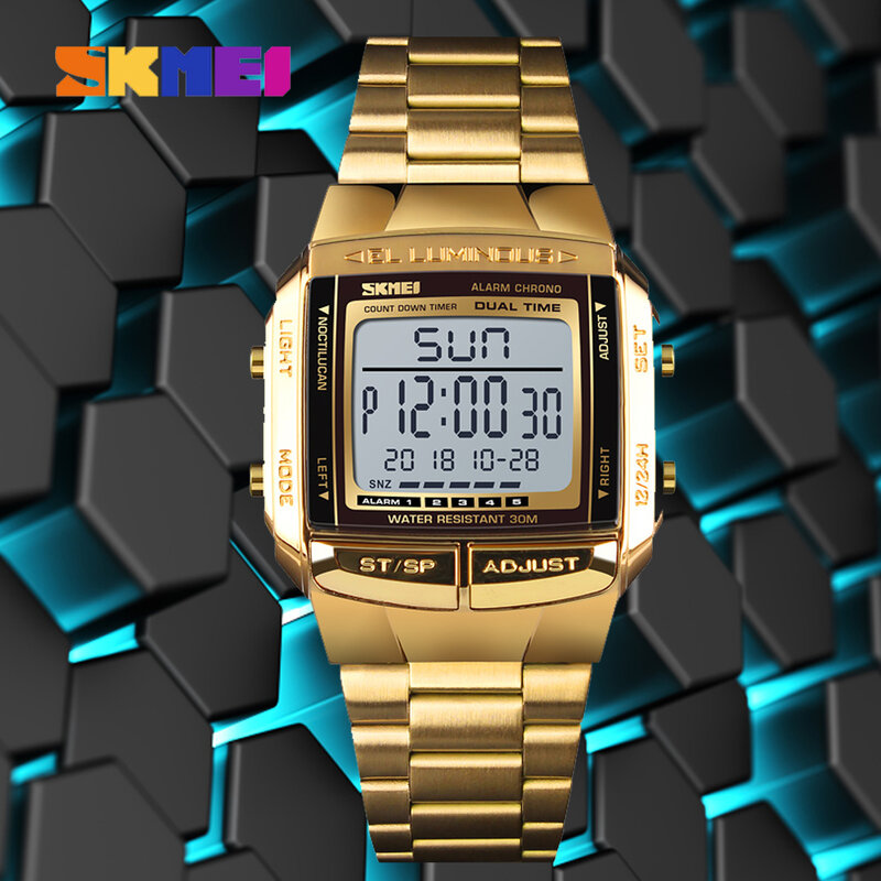 SKMEI Marke Mann Digitalen Uhren Sport Wasserdicht Countdown-Shock Military Armbanduhr Relogio Masculino herren Uhr 2021