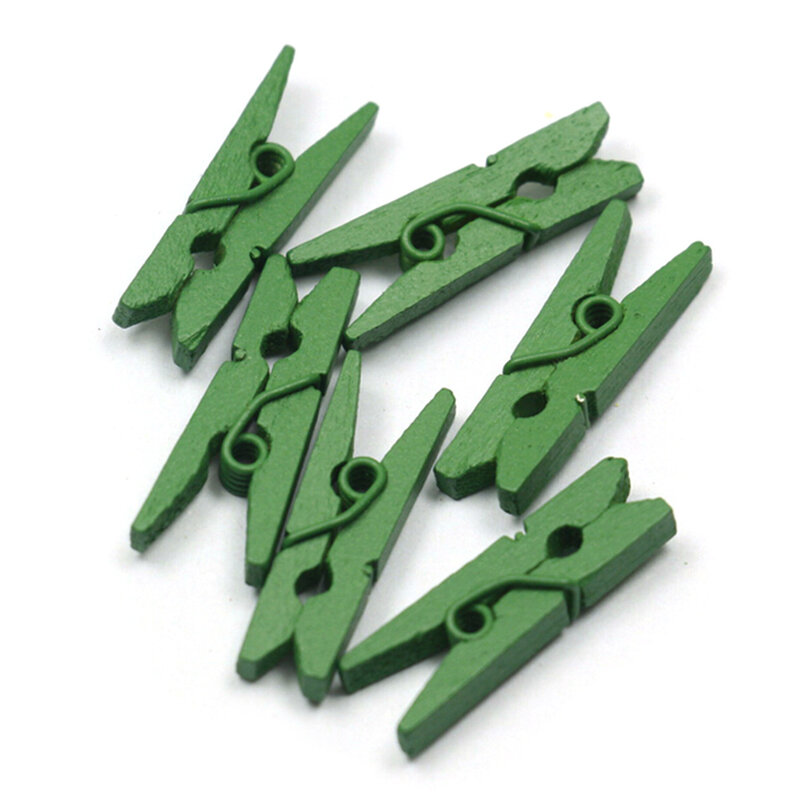 20PCS Mini clip di legno colorate per clip di foto molletta di carta molletta pin decorazione artigianale clip pioli decorazione di cerimonia nuziale