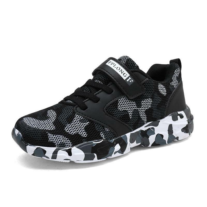 Sport Children Shoes For Kids Sneakers Boys Casual Girls Breathable Mesh Camouflage Hook&Loop Footwear